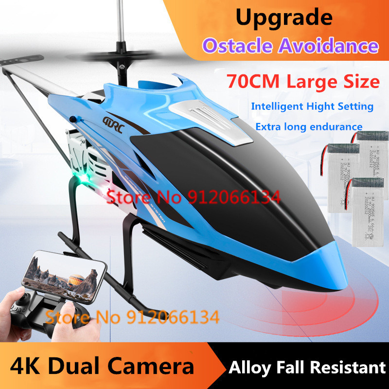 Rc Helicopter Single Rotor - 70CM 4K Dual Camera Obstacle Avoidance