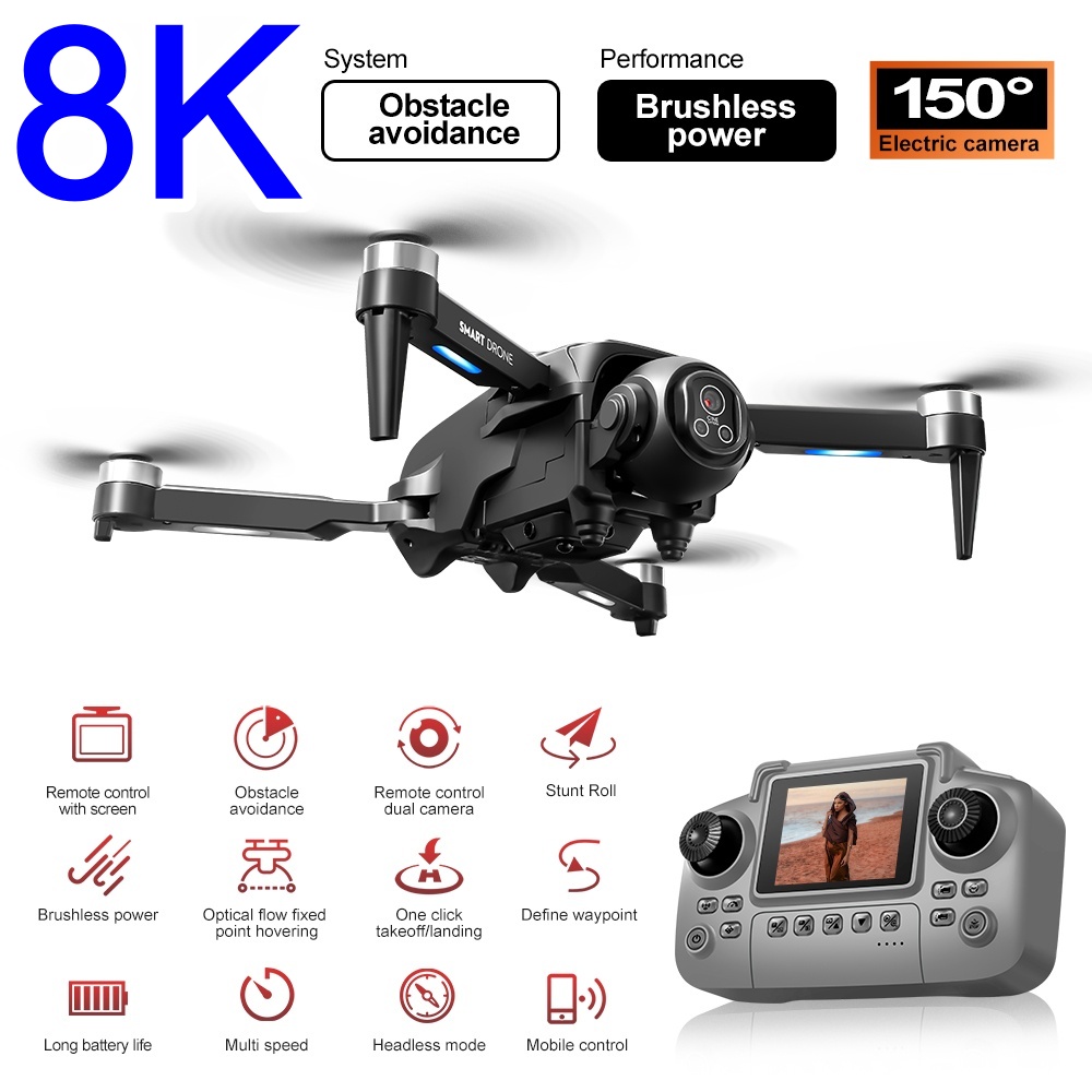 Brushless 8K Drone With HD 150 - Rc Helicopter Large incelemesi ve fiyatı
