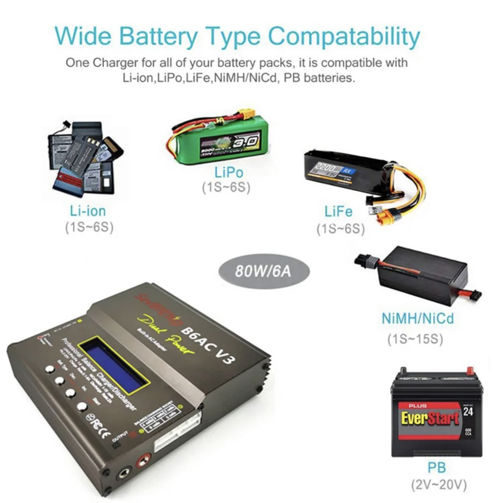 80W imax B6AC V3 Balance Charg - Rc Helicopter Charger incelemesi ve fiyatı