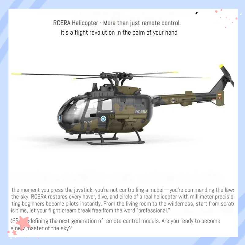 Rc Era Rc Helicopter Bo105 C18 - Rc Helicopter Large incelemesi ve fiyatı