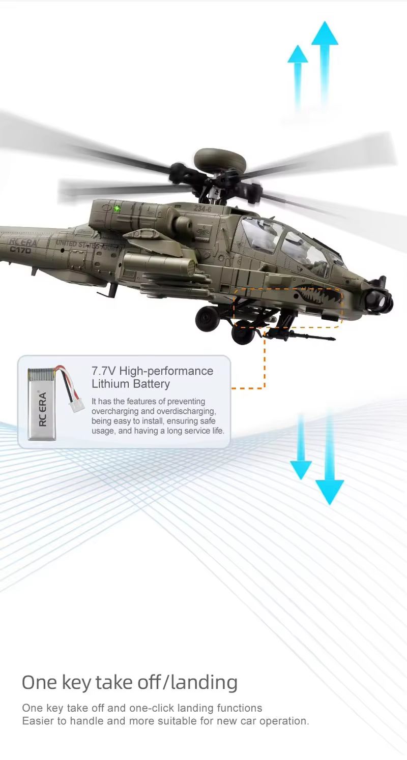 Rc Era Ah 64d Apache Helicopte - Rc Helicopter Single Rotor incelemesi ve fiyatı