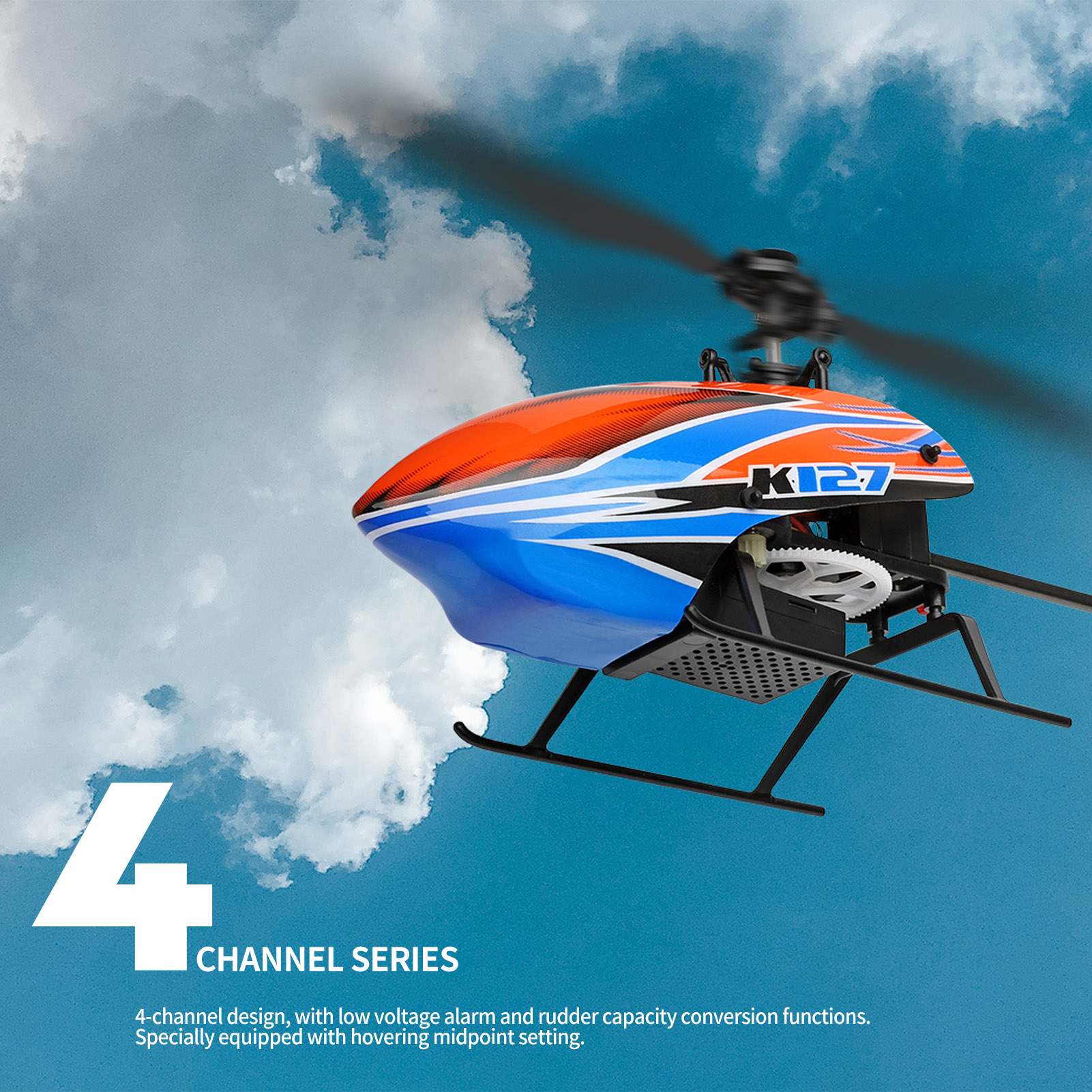 WLtoys XK K127 4CH 6-axis Gyro - Rc Helicopter Single Rotor incelemesi ve fiyatı